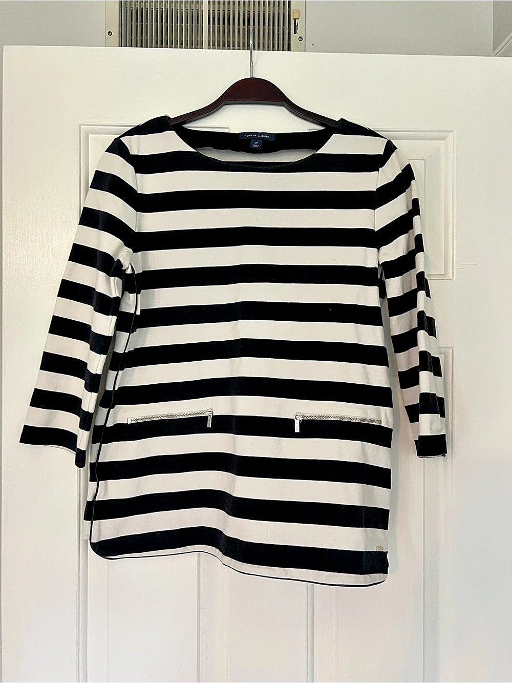 Tommy Hilfiger Striped Tunic in Black & White Size Small